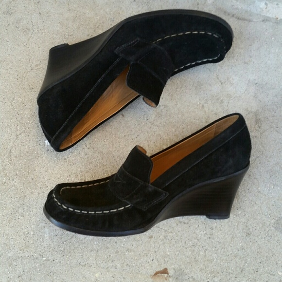 KORS Michael Kors "Peru" suede wedge loafers - EUC - Picture 4 of 8